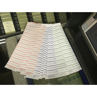 [product.brand] Accessori per vinile 100 Vinile Juke Box Bianco Titolo Etichette Perforate Colori Misti Originale Condizione: vi