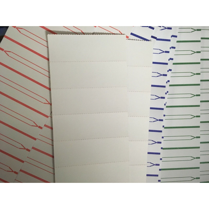 100 Vinile Juke Box Bianco Titolo Etichette Perforate Colori