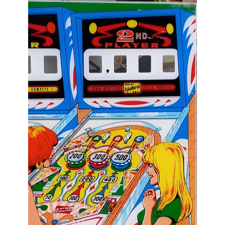 Gottlieb Parti di ricambio Gootlieb TESTA IN PASTICA GOTTLIEB "SUPER DUO" 1967... Condizione: visto e piaciuto 3 VETRO TESTA GOT