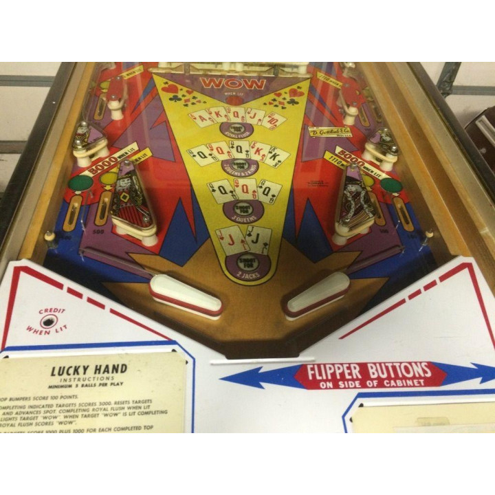 Italiano (Italian) Gottlieb FLIPPER " GOTTLIEB'S" LUCKY HAND 3 Flipper Gootlieb [product.weight]3 Shop I'm Jukebox iamjukebox.it