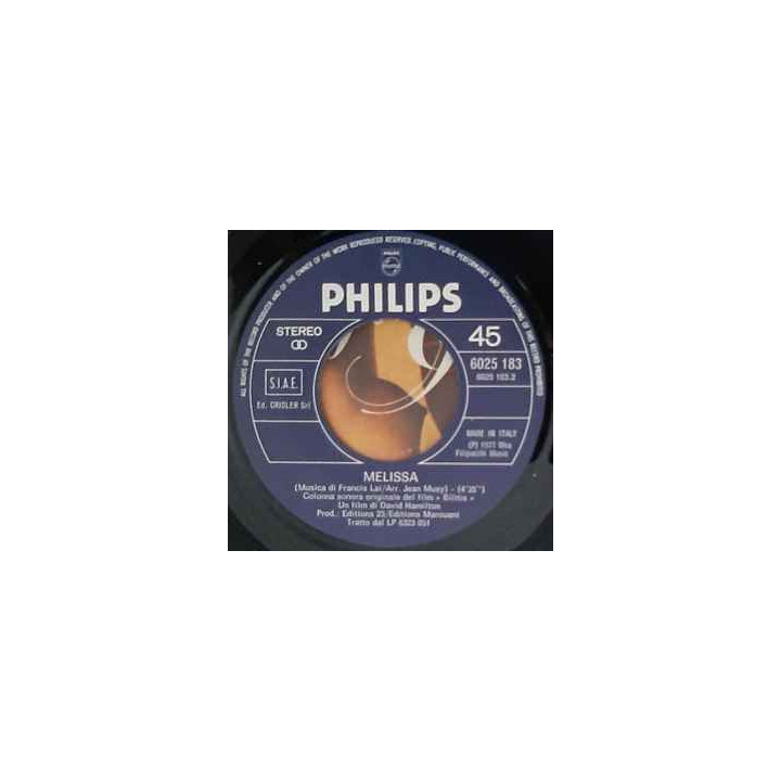 Bilitis   Melissa [Francis Lai] - Vinyl 7", 45 RPM, Single