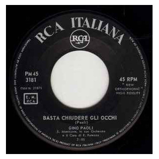 Basta Chiudere Gli Occhi   Domani [Gino Paoli] - Vinyl 7", 45 RPM, Mono