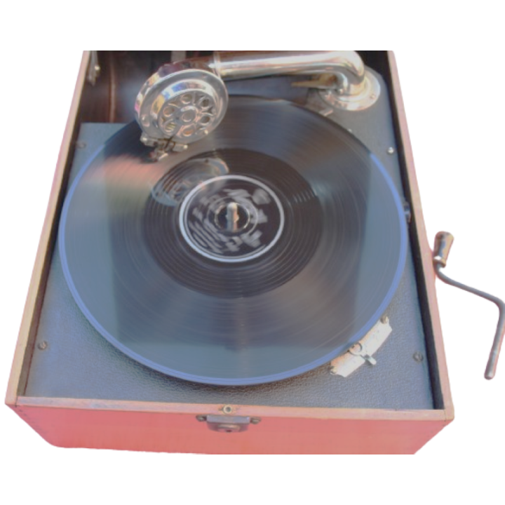 GRAMOFONO PORTATILE HMV (HIS MASTER'S VOICE) MODELLO 97 D Serial n° 8/9 52291