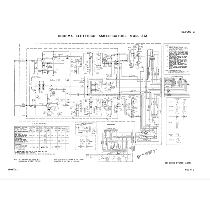Wurlitzer Trasformatori Alimentazione transformatore Jukebox WURLITZER 3500 SERIE 551 AMPLIFIER 230V Condizione: Nuovo 10 Jukebo