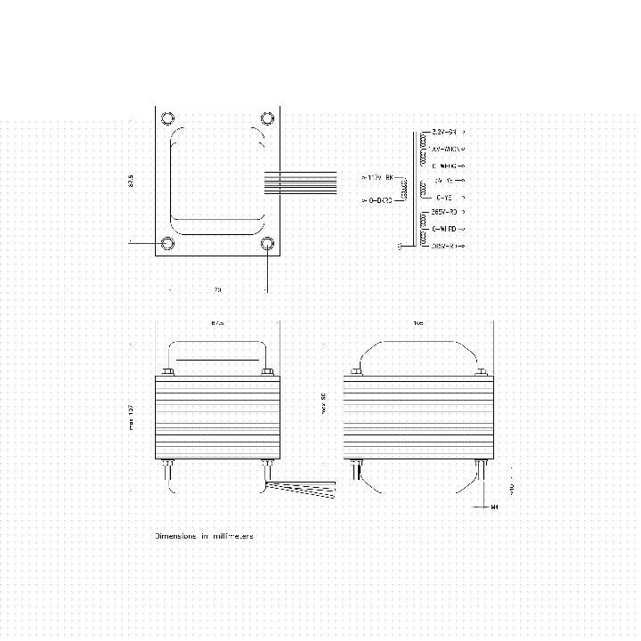 Wurlitzer Trasformatori Alimentazione Transformeatore da Jukebox WURLITZER T-1 528-530-532-536 68182 Condizione: Nuovo 4 Transfo