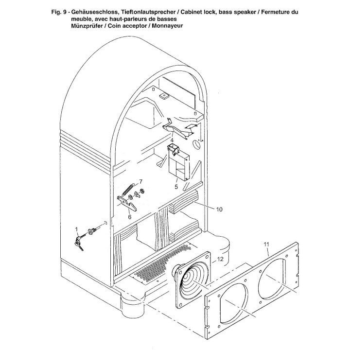 Italiano (Italian) Wurlitzer 12382 2 Parti di ricambi Wurlitzer 2 Shop I'm Jukebox iamjukebox.it