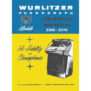 Italiano (Italian) Wurlitzer Manuale Jukebox WURLITZER in pdf Modelli 2300, 2310 e 2310s 1 Manuali jukebox 1 Shop I'm Jukebox ia