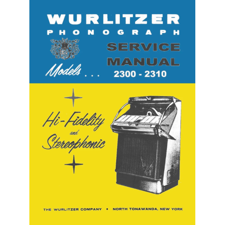 Italiano (Italian) Wurlitzer Manuale Jukebox WURLITZER in pdf Modelli 2300, 2310 e 2310s 1 Manuali jukebox 1 Shop I'm Jukebox ia