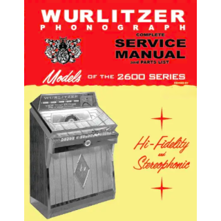Italiano (Italian) Wurlitzer Manuale Jukebox WURLITZER . Modelli 2600 1 Parti di ricambi Wurlitzer 1 Shop I'm Jukebox iamjukebox