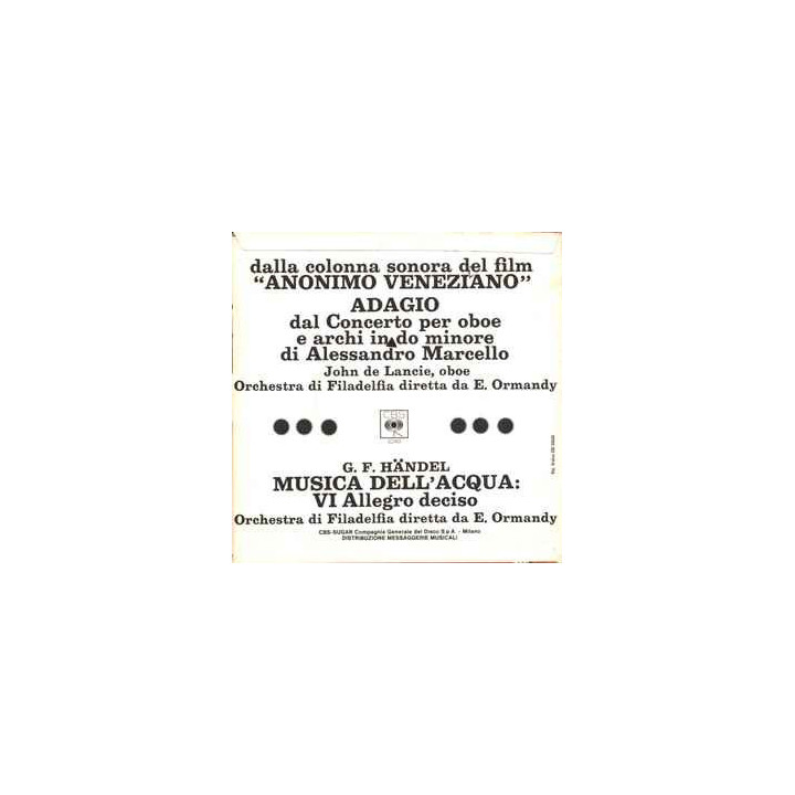 Adagio Dal Concerto Per Oboe E Archi [The Philadelphia Orchestra,...] - Vinyl 7", 45 RPM