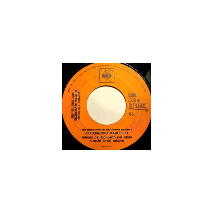 Adagio Dal Concerto Per Oboe E Archi [The Philadelphia Orchestra,...] - Vinyl 7", 45 RPM