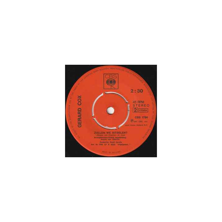 't Is Weer Voorbij, Die Mooie Zomer [Gerard Cox] - Vinyl 7", 45 RPM, Single, Stereo