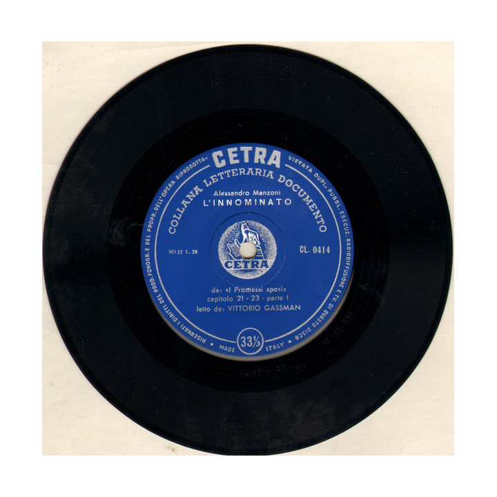 "I Promessi Sposi" Letti Da Gassman [Vittorio Gassman] - Vinyl 7", 33