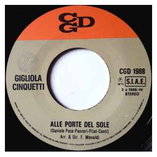 Alle Porte Del Sole [Gigliola Cinquetti] - Vinyl 7", 45 RPM, Stereo