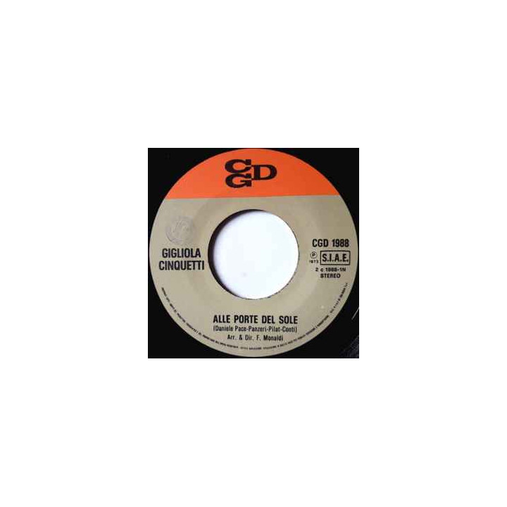 Alle Porte Del Sole [Gigliola Cinquetti] - Vinyl 7", 45 RPM, Stereo