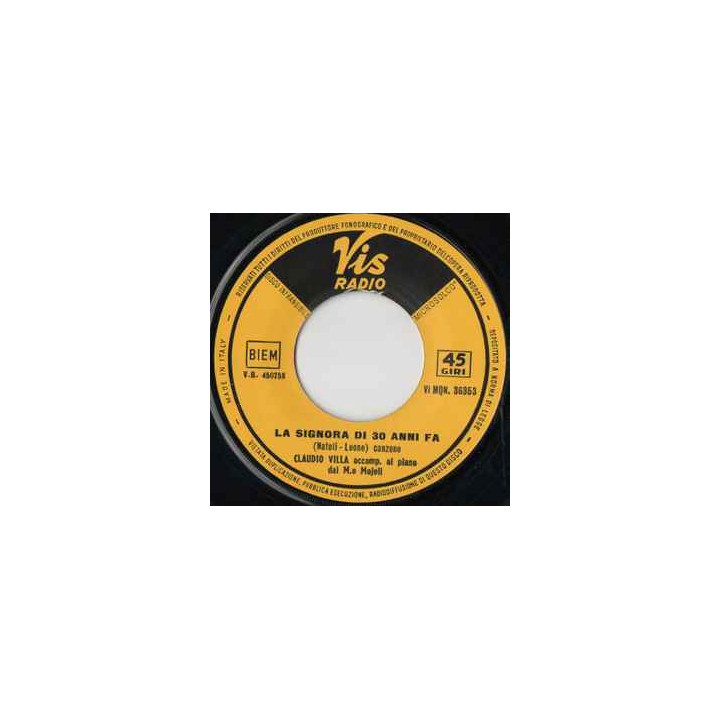 Abito Da Sera   La Signora Di Trent'Anni Fa [Claudio Villa] - Vinyl 7", 45 RPM