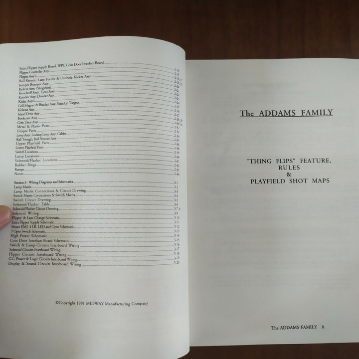 Italiano (Italian) [product.brand]Manuale schematico del flipper della famiglia Addams WPC 3 Parti di Ricambio Bally 3 Shop I'm 