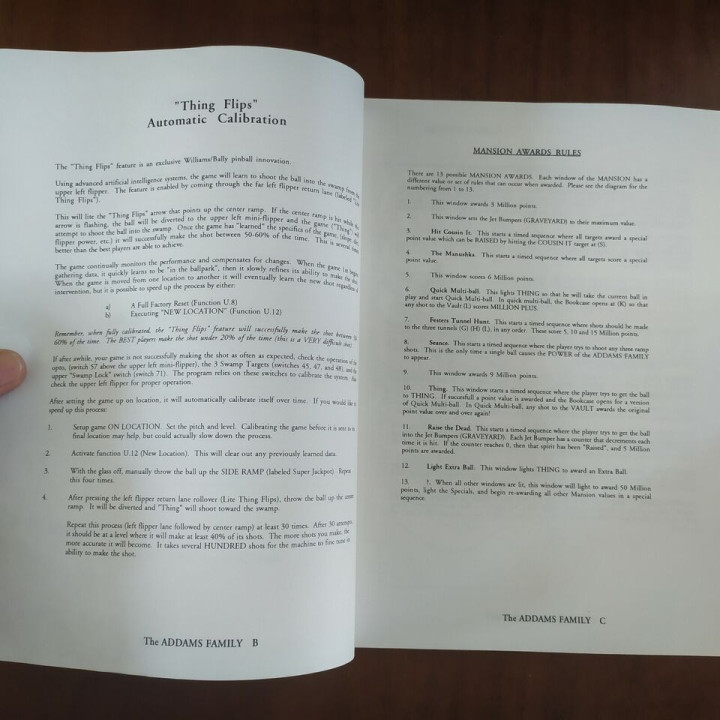 Italiano (Italian) [product.brand]Manuale schematico del flipper della famiglia Addams WPC 4 Parti di Ricambio Bally 4 Shop I'm 