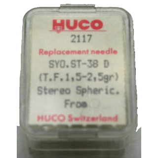 Huco Puntine per Jukebox e giradischi Puntina Huco 2117 Sanyo Fisher ST 38 D Condizione: NOS 1 Puntina Huco 2017 Sanyo Fisher ST