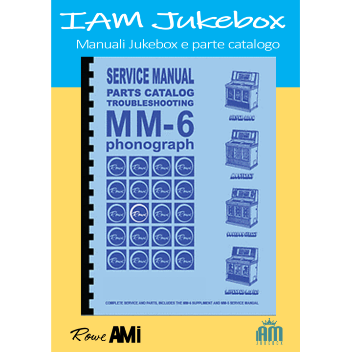 Ami Rowe Parti di ricambio Ami Rowe Manuale Jukebox Rowe AMI Modello MM6 Stampato rilegato + spedizione Grafica: stampa grafica