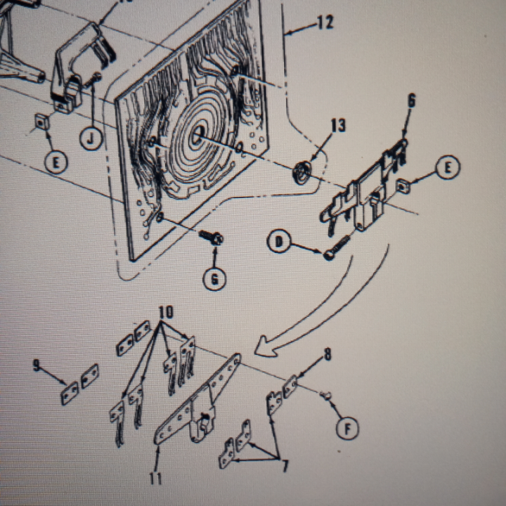 Italiano (Italian) Ami Rowe contatti striscianti wiper assembly F10738A 4 Parti di ricambio Ami Rowe 4 Shop I'm Jukebox iamjukeb