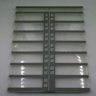 Wurlitzer Parti di ricambi Wurlitzer Wurlitzer Porta Etichette (Stickers) Trasparenti numerati da A1 - A26 Condizione: visto e p