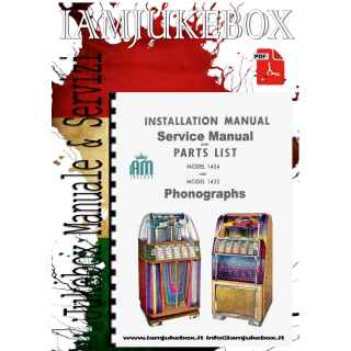 Italiano (Italian) Rock Ola Manuale Jukebox ROCK-OLA in pdf Modelli 1432 'Rocket' e 1434 1 Parti di ricambio Rock ola [product.w