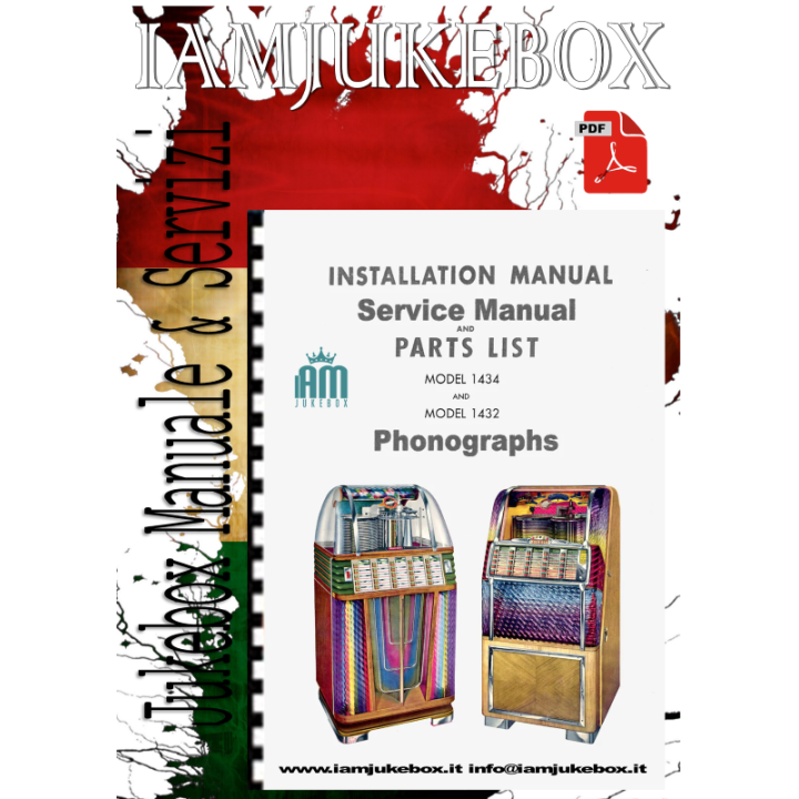 Italiano (Italian) Rock Ola Manuale Jukebox ROCK-OLA in pdf Modelli 1432 'Rocket' e 1434 1 Parti di ricambio Rock ola [product.w