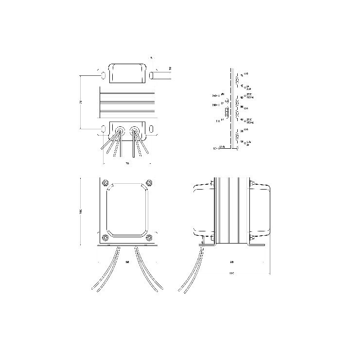Ami Rowe Trasformatori Alimentazione I.T. 162W 230-240 / 350-0-350/6.3V/5V Condizione: Nuovo 4 I.T. 162W 230-240 / 350-0-350/6.3