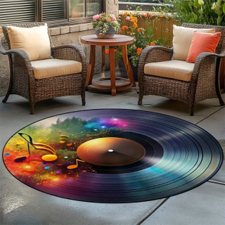 [product.brand] Home Tappeto Vintage Stampa Vinile Rotondo Condizione: Nuovo 1 Tappeto Vintage Stampa Vinile Rotondo Tappeto Vin