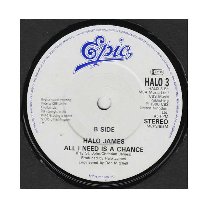 Baby [Halo James] - Vinyl 7", 45 RPM, Single, Stereo