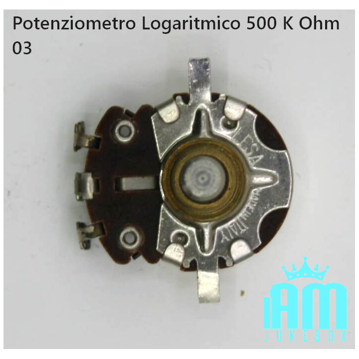 Wurlitzer Parti di ricambio Ami Rowe Potenziometro Logaritmico 500 K Ohm Condizione: pari al nuovo 3 Potenziometro Logaritmico 5