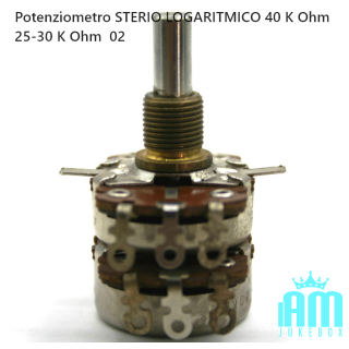 Wurlitzer Potenziometri Potenziometro STERIO 40 K Ohm 25/30 K Ohm Condizione: visto e piaciuto 1 Potenziometro Sterio Logaritmic