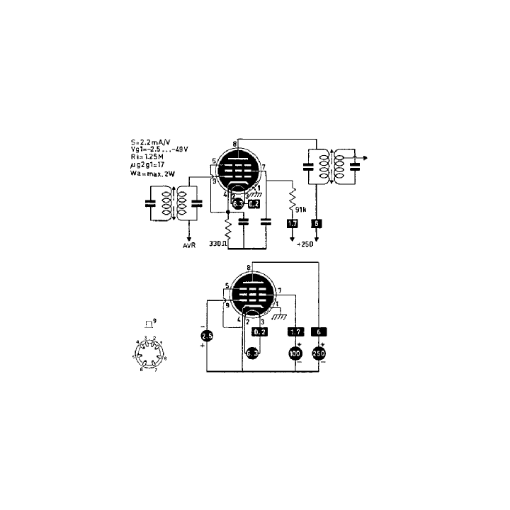 [product.brand] Valvole Philips Valvola EF9 Condizione: NOS 4 Valvola EF9 Valvola EF9 Stato:Olanda Produttore: Philips; Eindhove