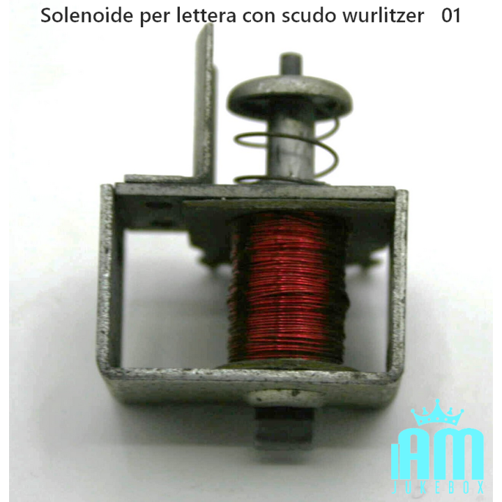 Wurlitzer Parti di ricambi Wurlitzer Solenoide per lettera con scudo wurlitzer Condizione: NOS 2 Solenoide per lettera con scudo