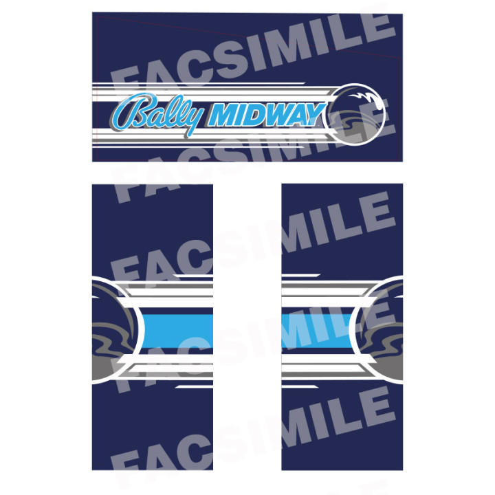 Italiano (Italian) [product.brand]KIT COMP. DECALS CABINET FLIPPER PINBALL BALLY MIDWAY HARDBODY 1 Parti di ricambio Bally [prod