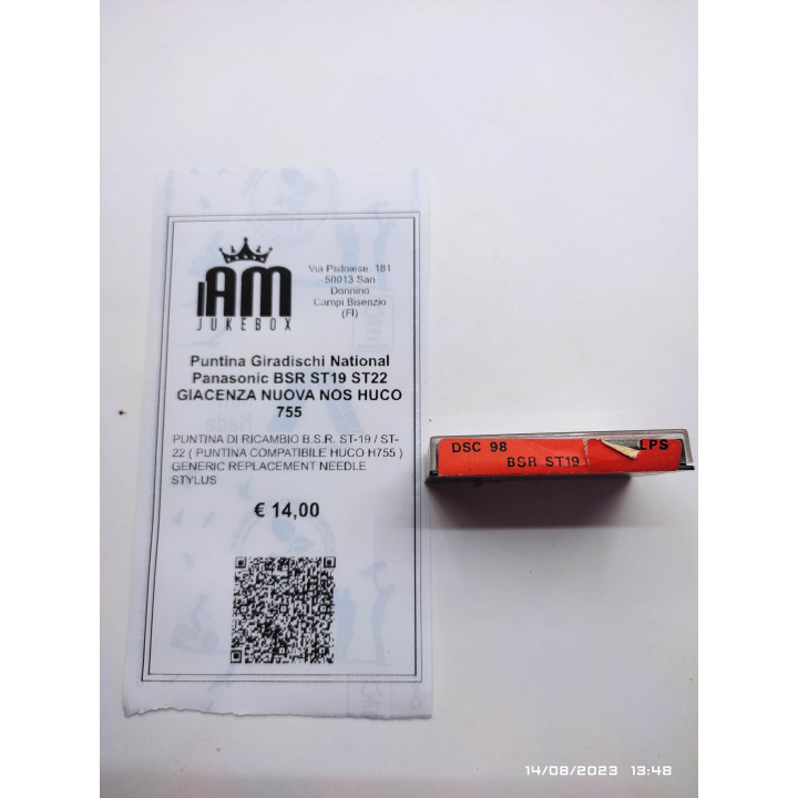 Italiano (Italian) [product.brand]BSR ST19 2 Puntine per Jukebox e giradischi [product.weight]2 Shop I'm Jukebox iamjukebox.it [