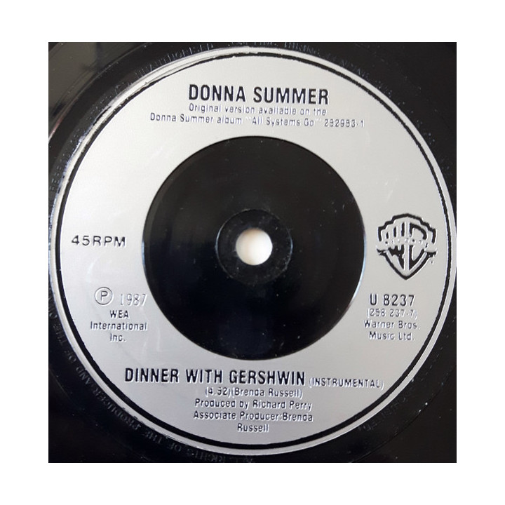 Dinner With Gershwin [Donna Summer] - Vinyl 7", 45 RPM, Single, Stereo