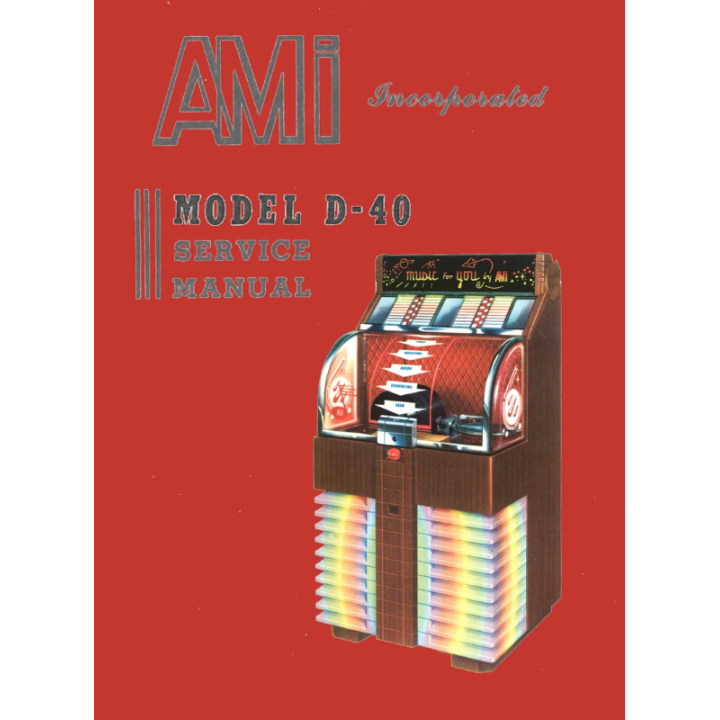 Ami Rowe Manuali jukebox AMI Modello D-40, D-80 (1951-52)​ Manuale e brochure PDF Condizione: Condizioni d'aquisto 1 Manuale ami