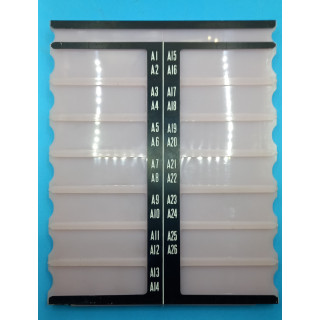 Wurlitzer Parti di ricambi Wurlitzer Porta Etichette (Stickers) numerati da A1 - D26 Set di 4 Condizione: Usato 1 Porta Etichett