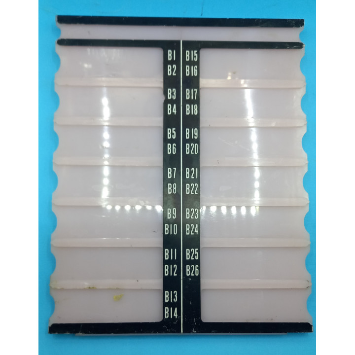 Wurlitzer Parti di ricambi Wurlitzer Porta Etichette (Stickers) numerati da A1 - D26 Set di 4 Condizione: pari al nuovo 2 Porta 