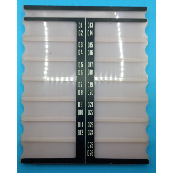 Wurlitzer Parti di ricambi Wurlitzer Porta Etichette (Stickers) numerati da A1 - D26 Set di 4 Condizione: pari al nuovo 4 Porta