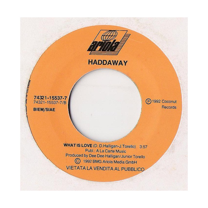 Just A Dream   What Is Love [Donna De Lory,...] - Vinyl 7", 45 RPM, Promo