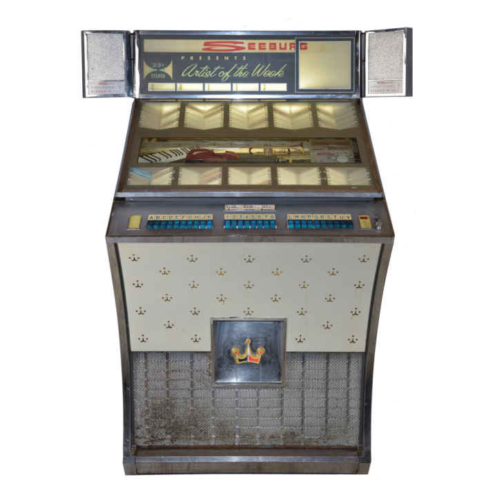 Seeburg Parti di ricambio Seeburg Vetro serigrafato per Seeburg modello DS160 Condizione: Nuova stampa 4 Vetro serigrafato per S