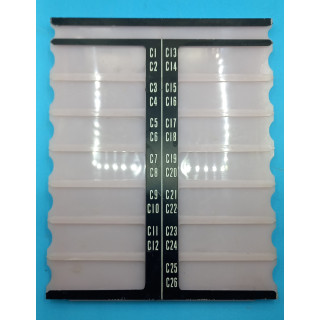 Wurlitzer Parti di ricambi Wurlitzer Porta Etichette (Stickers) numerati da C1 - C26 Condizione: pari al nuovo 1 Porta Etichette