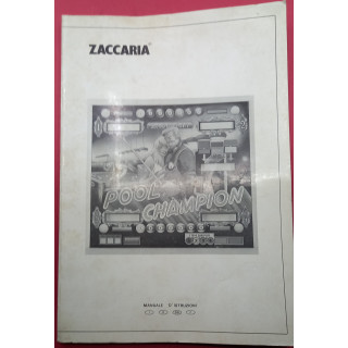 [product.brand] Manuali Flipper MANUALE POOL CHAMPION ZACCARIA (originale) Condizione: Nuovo 1 MANUALE POOL CHAMPION ZACCARIA (o