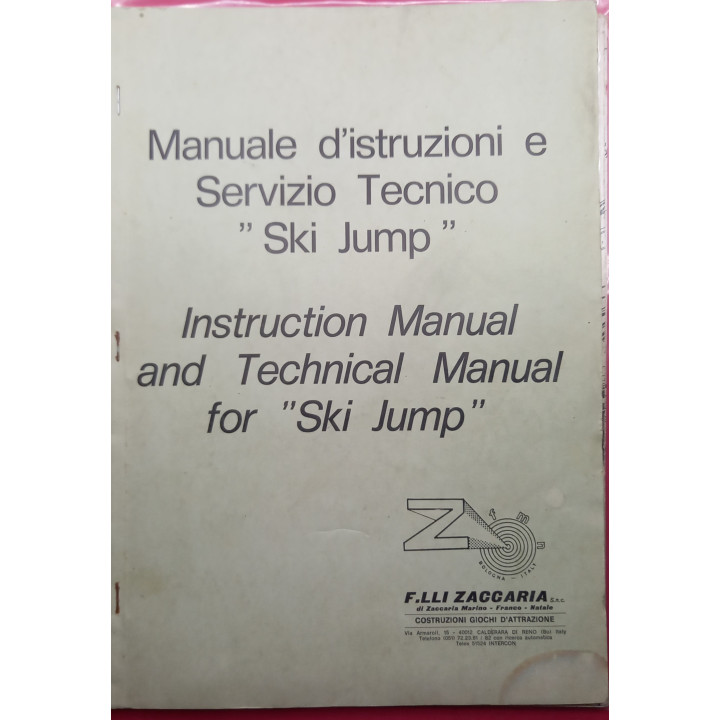 [product.brand] Manuali Flipper MANUALE SKI JUMP ZACCARIA (originale) Condizione: Nuovo 1 MANUALE SKI JUMP ZACCARIA (originale)