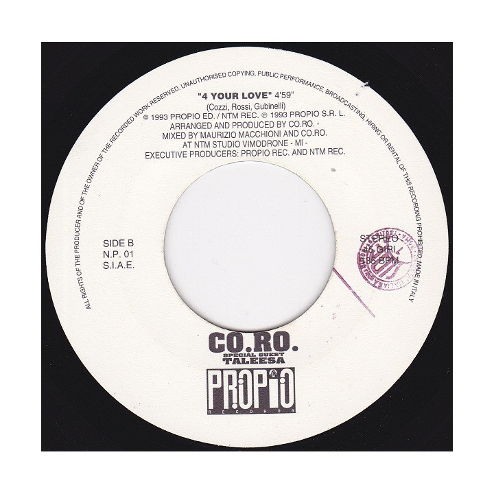 A Brighter Day   4 Your Love [Stefano Secchi,...] - Vinyl 7", 45 RPM,