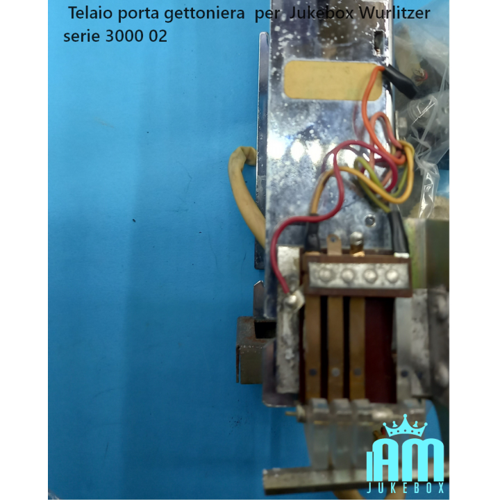 Wurlitzer Parti di ricambi Wurlitzer Telaio porta gettoniera per Jukebox Wurlitzer serie 3000 Condizione: NOS 3 Telaio porta get