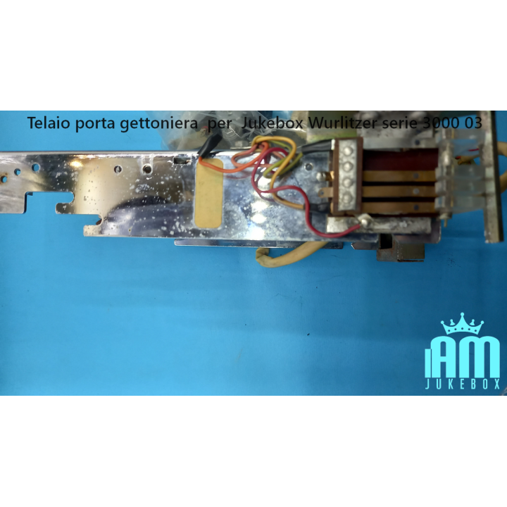 Wurlitzer Parti di ricambi Wurlitzer Telaio porta gettoniera per Jukebox Wurlitzer serie 3000 Condizione: NOS 4 Telaio porta get